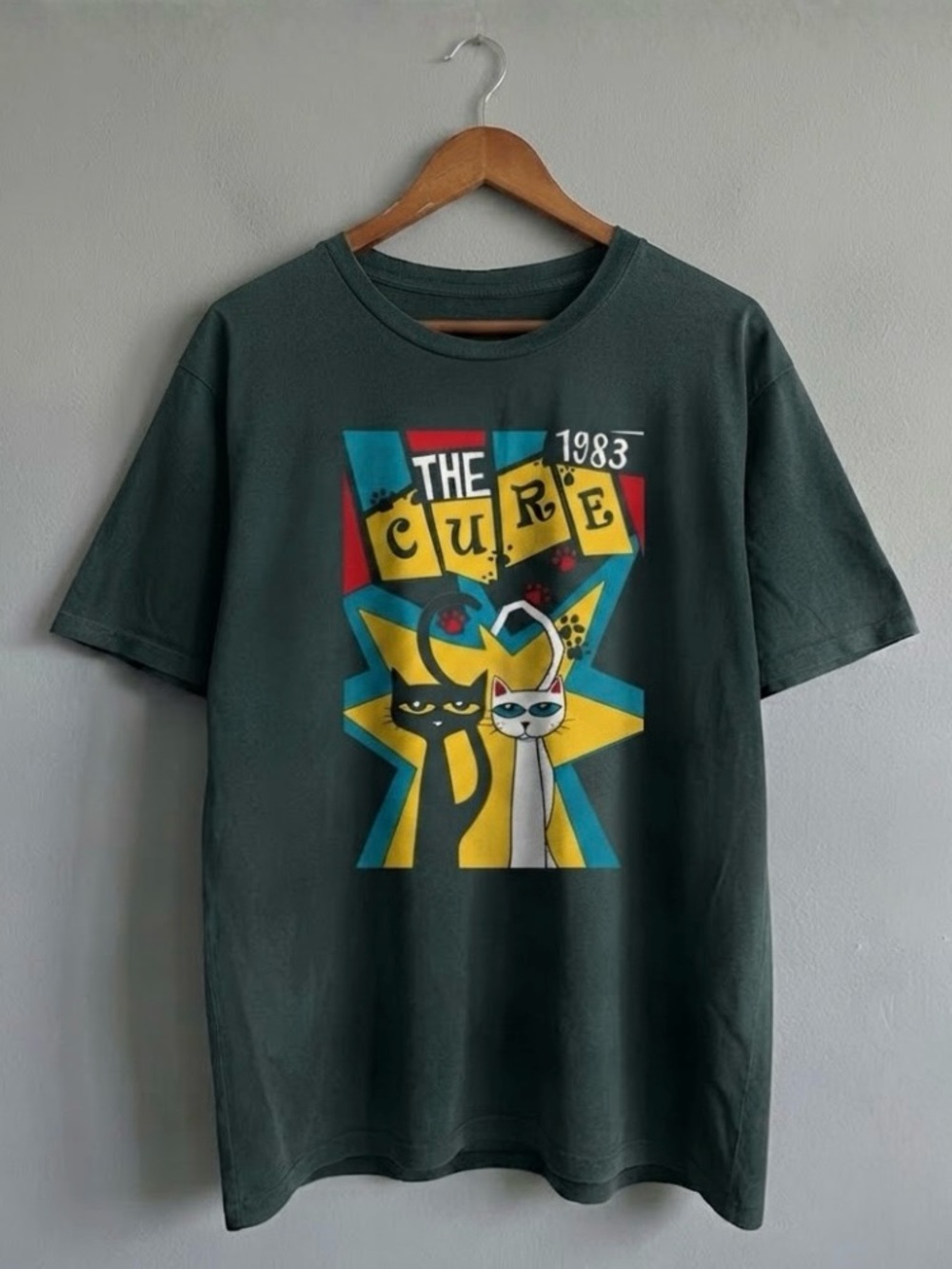 The Cure Cat Parody Vintage Band Tee